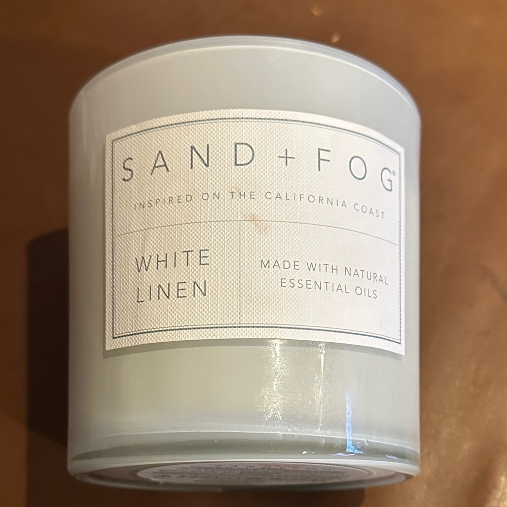 Sand + Fog White Linen Candle